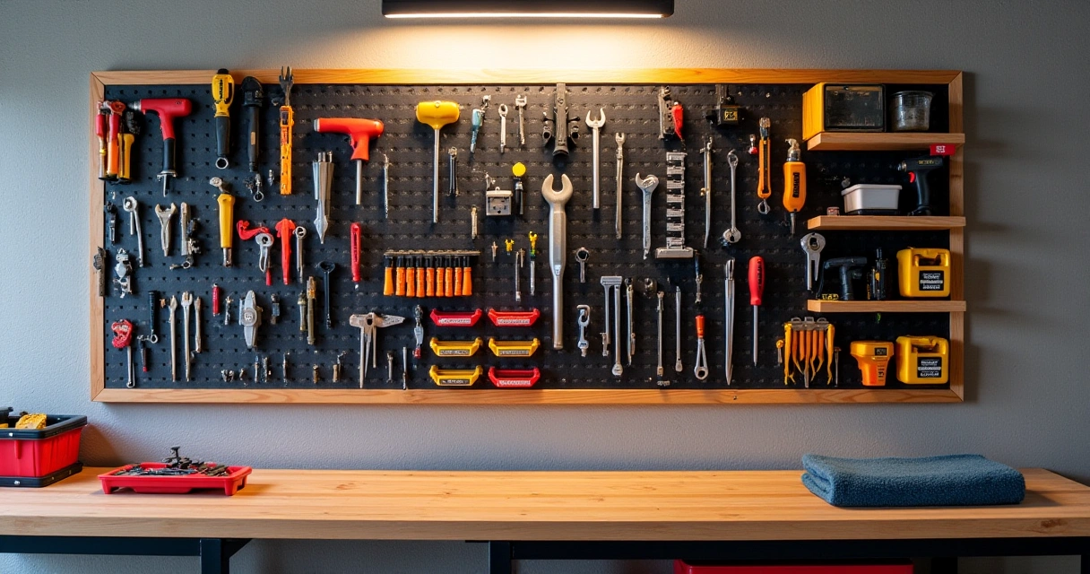 how to install a custom garage tool rack for summer diy projects and easy tool access